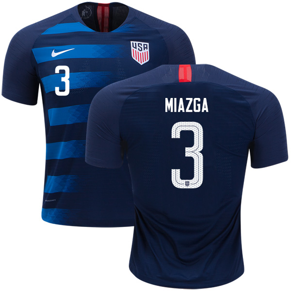 USA #3 Miazga Away Soccer Country Jersey